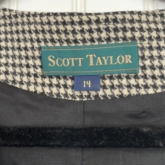 Vintage Scott Taylor 100% Wool Houndstooth Vest Size‎ 14 - Picture 9 of 12